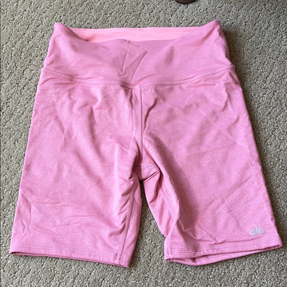 Alo yoga highwaisted glitter biker shorts: worn 1x